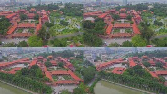 航拍漳州南山禅寺建筑风光高清在线视频素材下载