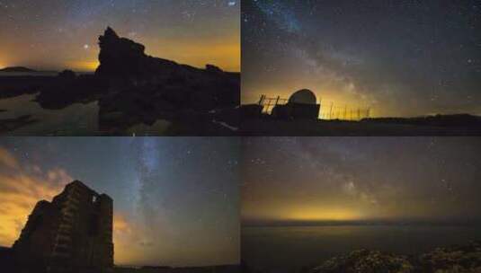 延时摄影 星轨星空星光合集 自然景观8高清在线视频素材下载