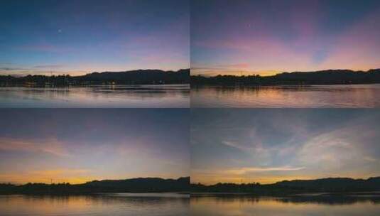 延时日出彩色天空在班达内拉村印度尼西亚班达群岛马鲁古高清在线视频素材下载
