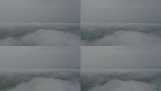 航拍武汉武昌江滩天空云海高清在线视频素材下载