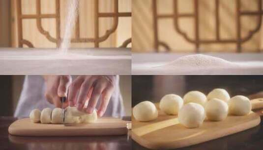 中秋节月饼制作做月饼团员一家团圆传统节日高清在线视频素材下载