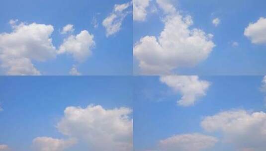 蓝色天空 蔚蓝天空 白云 云高清在线视频素材下载