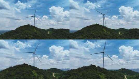 可循环绿色能源风力发电机高清在线视频素材下载