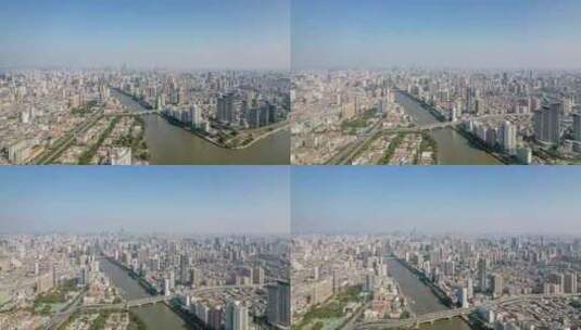 广州_航拍广州全貌_城市风光_航拍建筑群高清在线视频素材下载