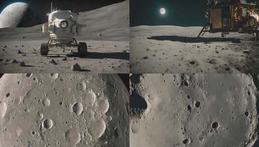 月球表面探测器高清在线视频素材下载