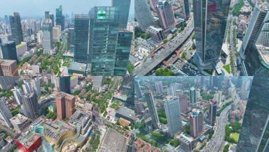 上海市静安区延安西路会德丰国际广场高楼大高清在线视频素材下载