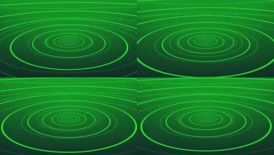 绿色雷达光波背景 光环冲击波高清在线视频素材下载