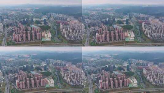 4K航拍中新广州知识城中心点1高清在线视频素材下载