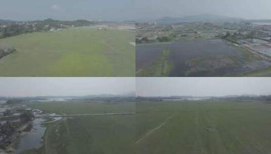 海南乡村湿地航拍空镜高清在线视频素材下载