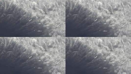 太阳下的雪花冰晶特写和白霜特写高清在线视频素材下载