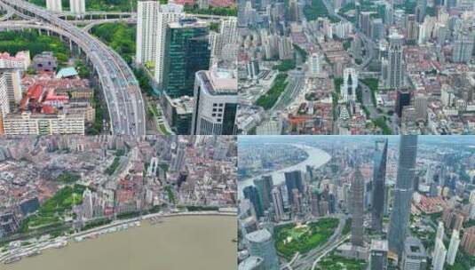 上海市外滩陆家嘴东方明珠塔上海中心大厦高高清在线视频素材下载