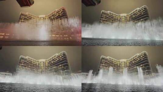 澳门永利皇宫酒店喷泉高清在线视频素材下载