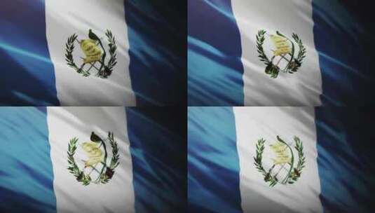 危地马拉国旗挥舞-4K高清在线视频素材下载
