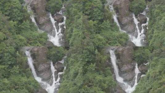 瀑布水流山泉水大自然自然风景自然风光高清在线视频素材下载