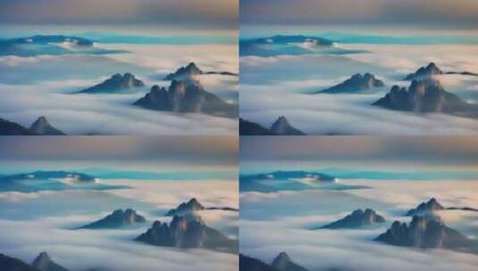 云雾环绕的高山高清在线视频素材下载