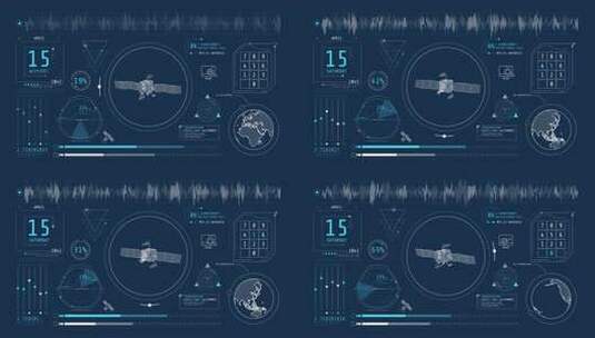 以接收卫星数据为主题的动画信息图表高清在线视频素材下载