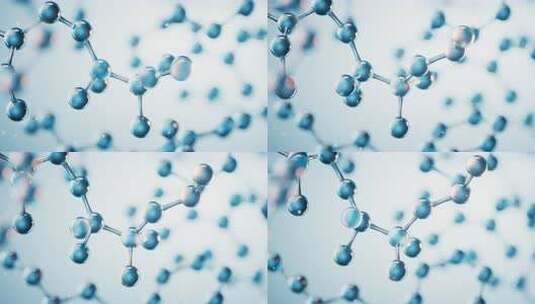 透明生物科技分子背景三维渲染高清在线视频素材下载