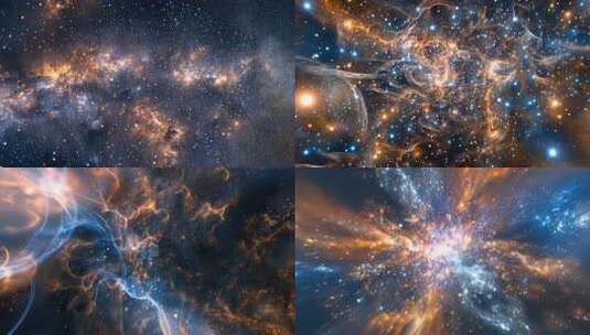 壮阔宇宙星海 星云 星系 光谱天文现象高清在线视频素材下载