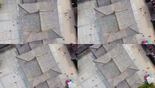 中国寺庙古建筑航拍俯视旋转空镜实拍高清在线视频素材下载