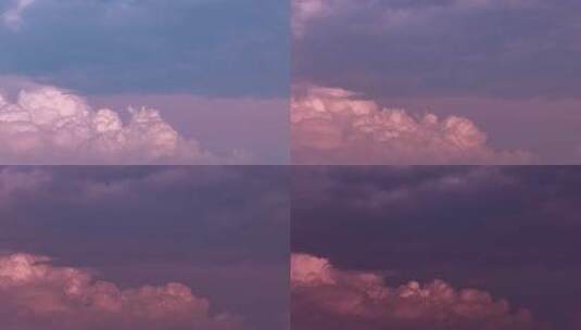 日落时分天空云朵的延时拍摄高清在线视频素材下载