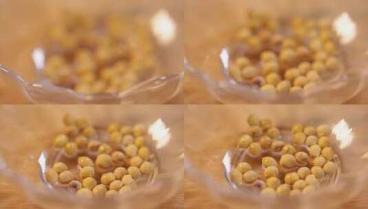 玻璃碗装黄豆 (6)高清在线视频素材下载