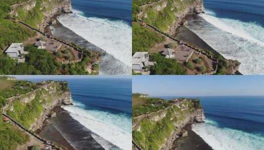 印尼巴厘岛情人崖全景高清在线视频素材下载