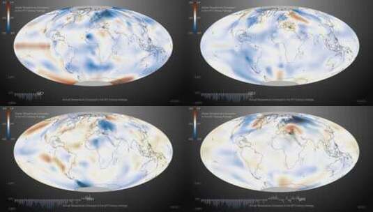 全球可视化显示升温动画高清在线视频素材下载