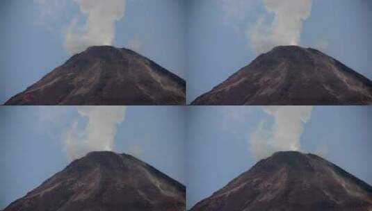 火山燃烧的浓烟和灰烬高清在线视频素材下载