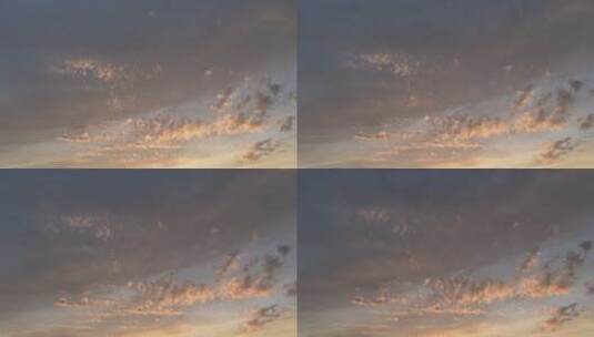 日落时分彩色云层高清在线视频素材下载