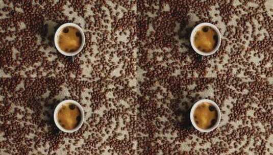 咖啡豆蘑出的咖啡高清在线视频素材下载