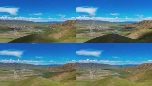 新疆巴音布鲁克草原风光延时高清在线视频素材下载