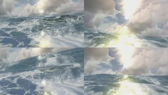 波涛汹涌的海面高清在线视频素材下载
