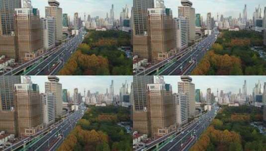 上海延安路高架桥高清在线视频素材下载