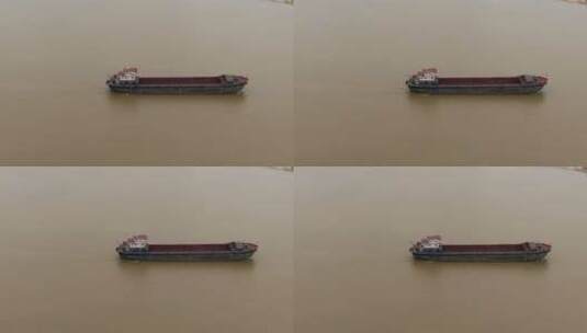 航拍水运货船高清在线视频素材下载