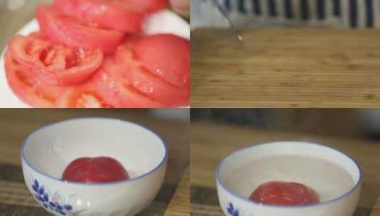 【镜头合集】开水烫西红柿去皮 (2)高清在线视频素材下载