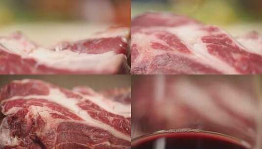 【镜头合集】高档牛肉牛排牛肋条高清在线视频素材下载