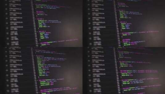 计算机网络黑客编程代码电脑屏幕滚动高清在线视频素材下载