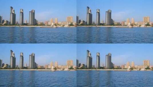 广州珠江岸江景豪宅城市建筑景观高清在线视频素材下载