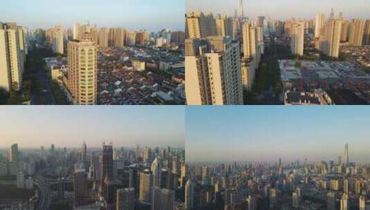 上海黄浦区新天地4K航拍高清在线视频素材下载