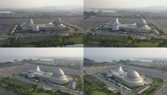 浙江 宁波 中国港口博物馆 航拍 4K高清在线视频素材下载
