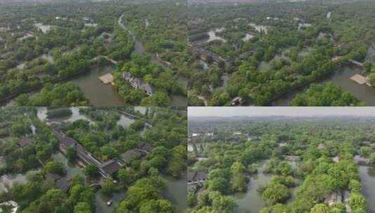 航拍 西溪湿地 洪园 杭州 园林 中国风高清在线视频素材下载