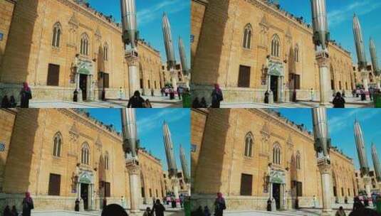 开罗的萨希德纳•胡赛因清真寺高清在线视频素材下载