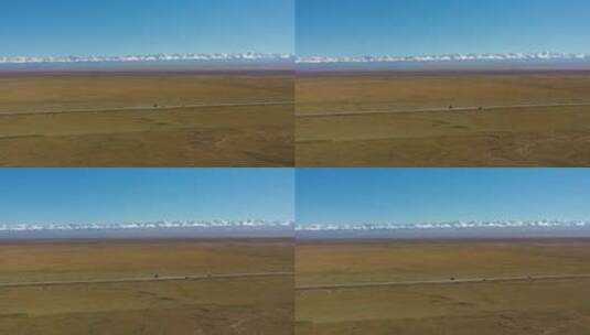 航拍新疆旅行独库公路巴音布鲁克草原自然风光高清在线视频素材下载
