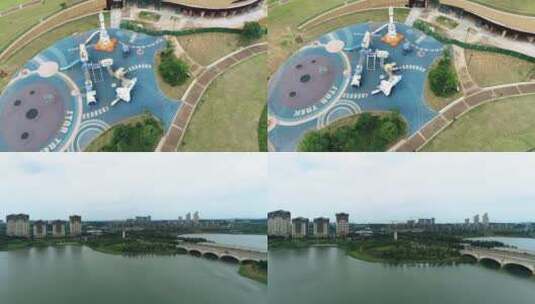 南昌九龙湖湿地公园高清在线视频素材下载