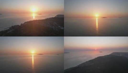 航拍苏州太湖日落度假区/美丽风景高清在线视频素材下载