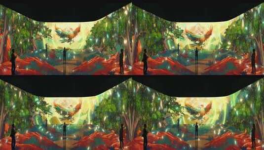 山海经-象蛇沉浸式空间效果高清在线视频素材下载