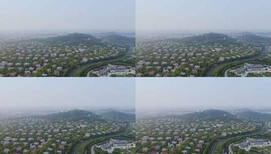 上海佘山脚下紫园高端别墅建筑群高清在线视频素材下载
