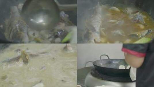 铁锅炖杂鱼高清在线视频素材下载