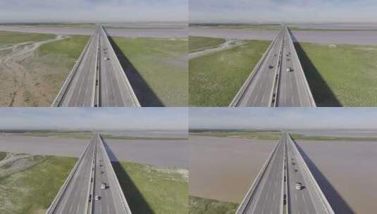 乌海大桥公路高清在线视频素材下载