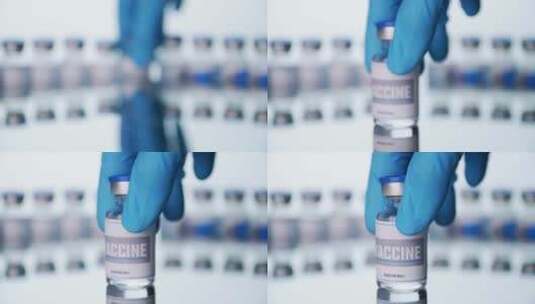 科研人员展示疫苗高清在线视频素材下载